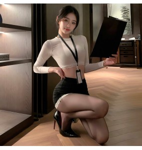 FEE ET MOI - Office Seduction Desire Secretary Set (White - Black)